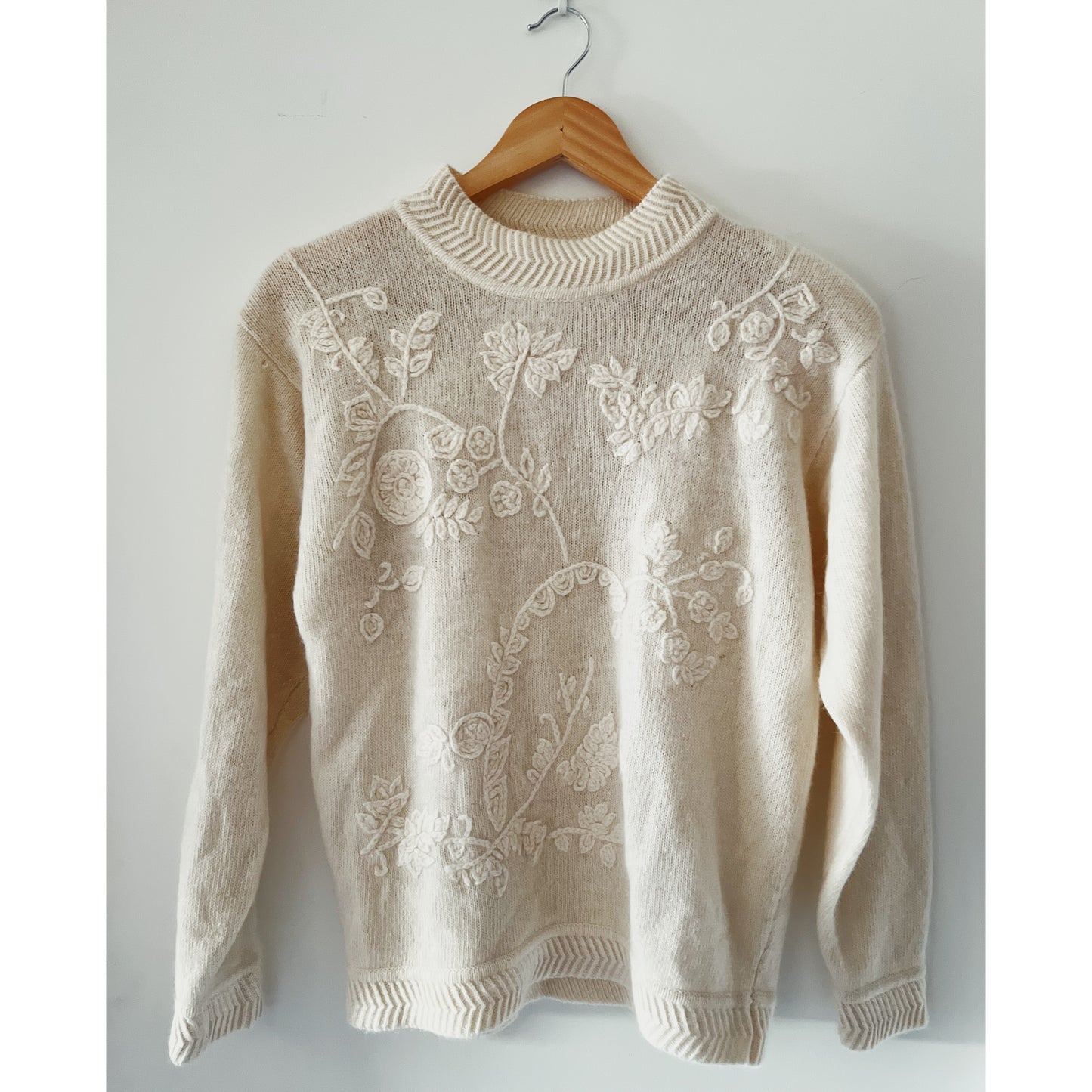Vintage Cream Wool Sweater