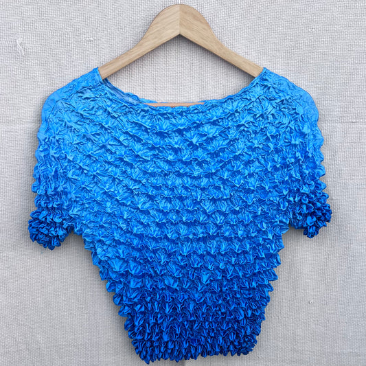 Vintage Blue Scrunched Shirt