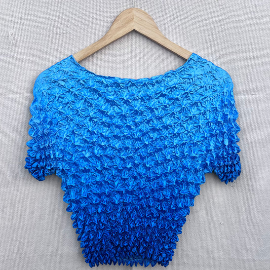 Vintage Blue Scrunched Shirt