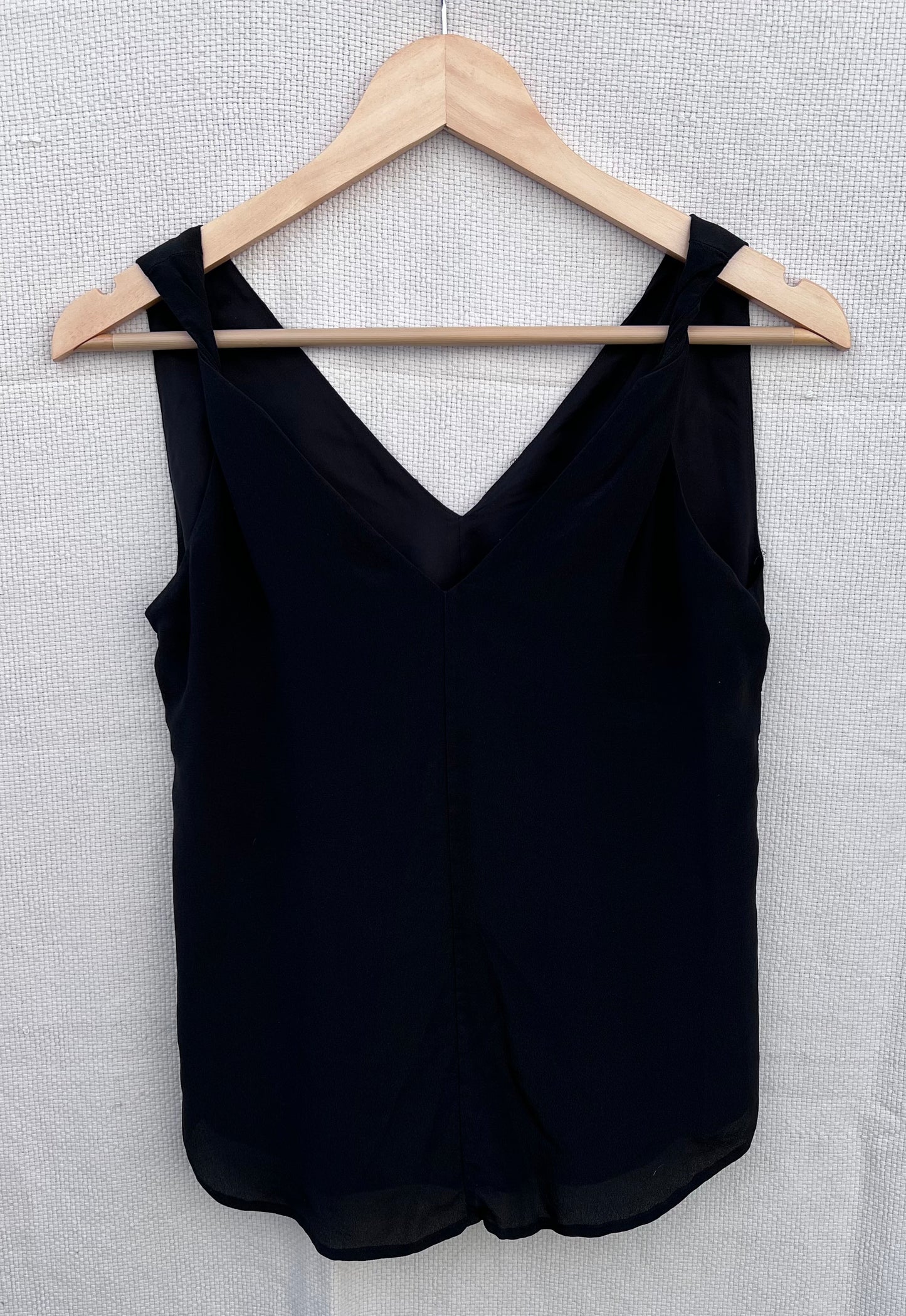Vintage Black Silk Tank Top
