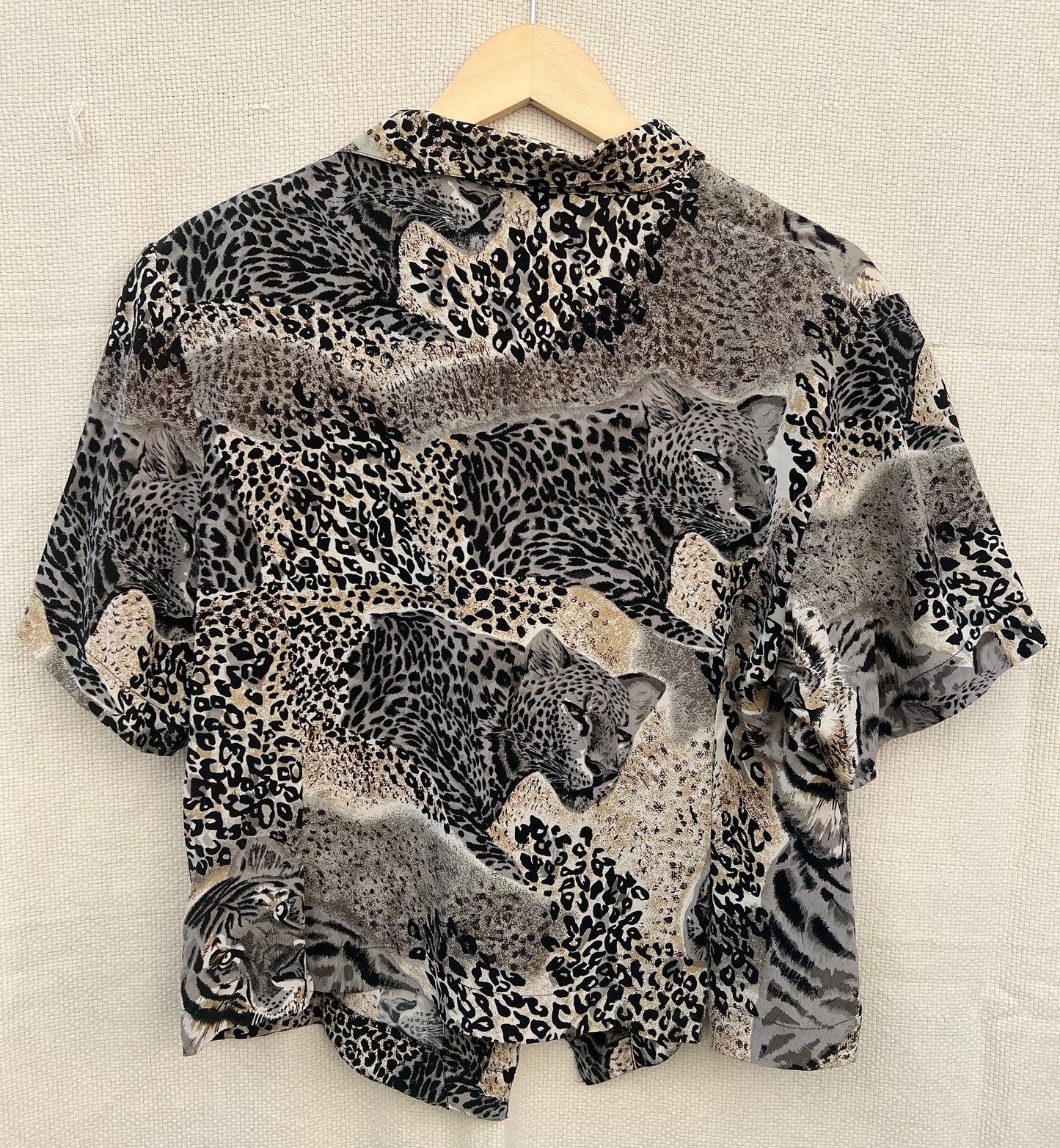 Vintage Silk Leopard Print Shirt