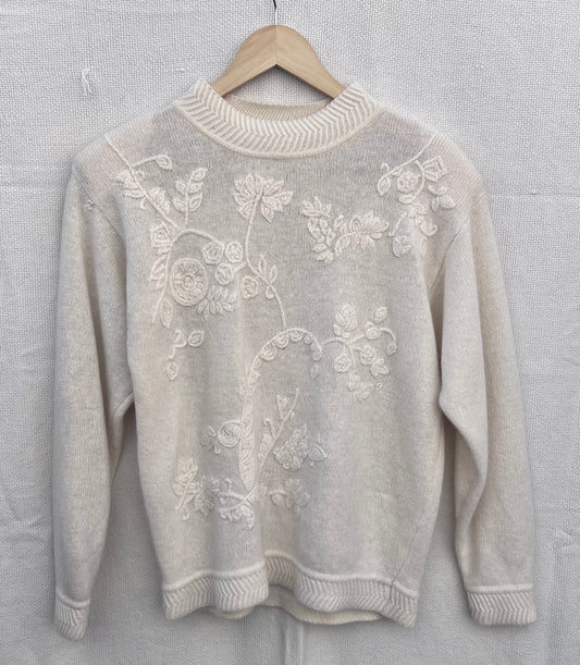 Vintage Cream Wool Sweater
