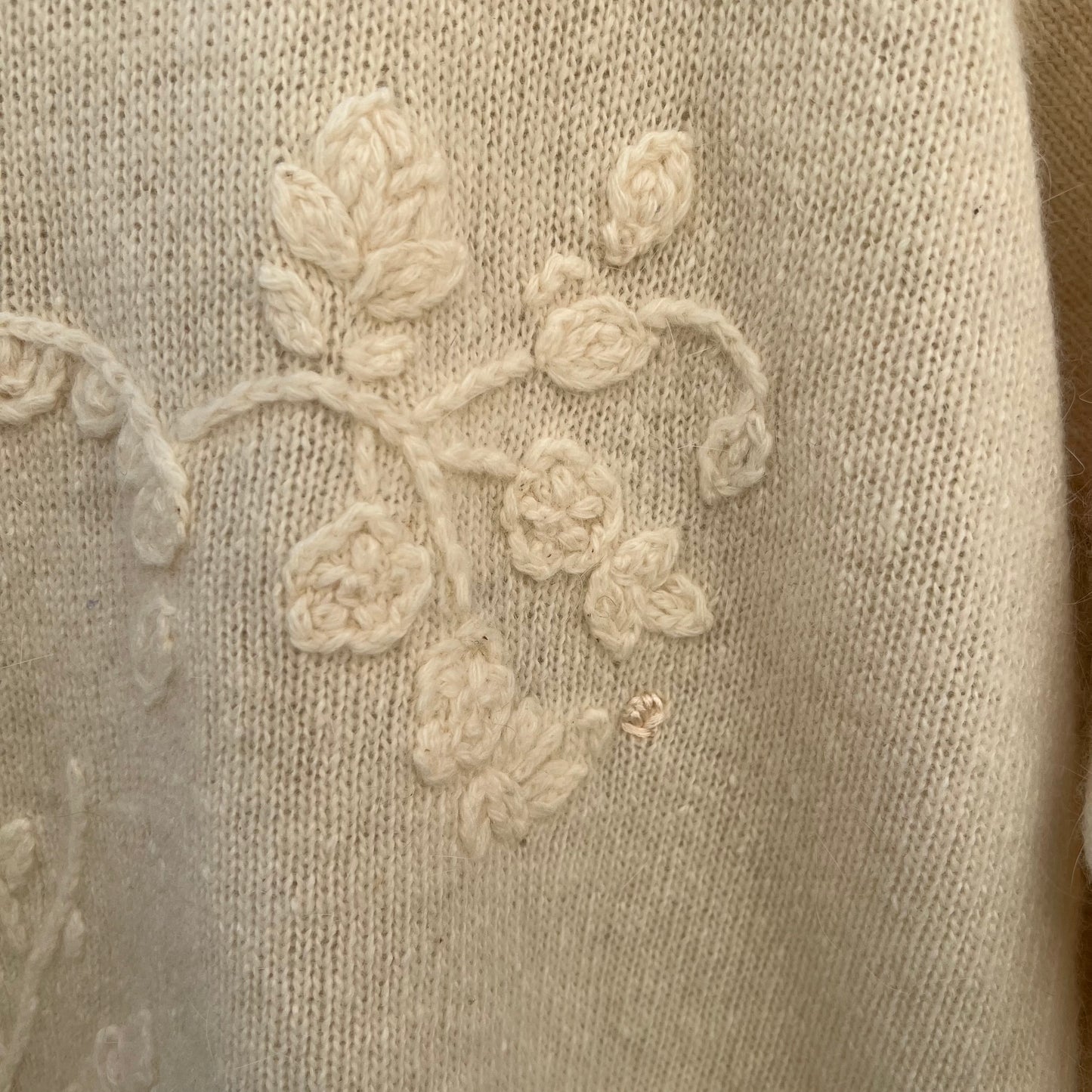 Vintage Cream Wool Sweater