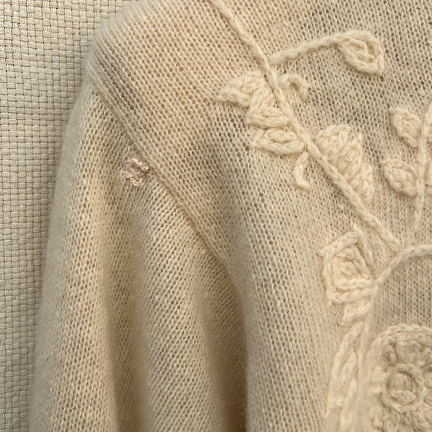 Vintage Cream Wool Sweater