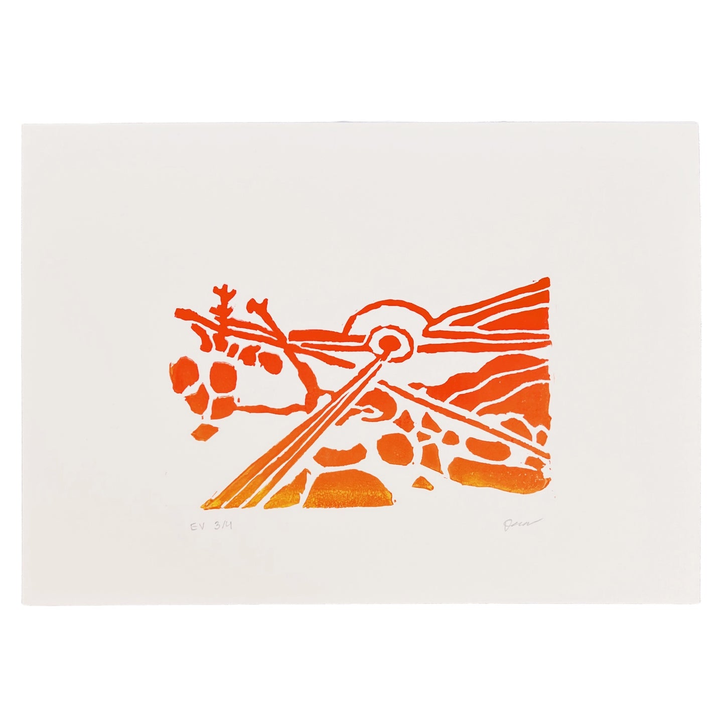 desert sunset print: tangerine