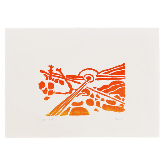 desert sunset print: tangerine